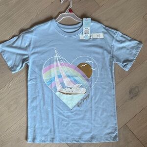Cat & Jack Light Blue Sailboat Heart Tee